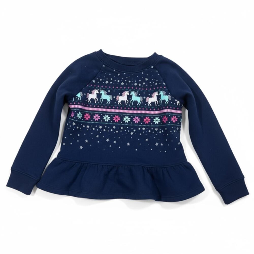Jumping Beans  Sweatshirt 4T – Blue Winter Peplum Pullover